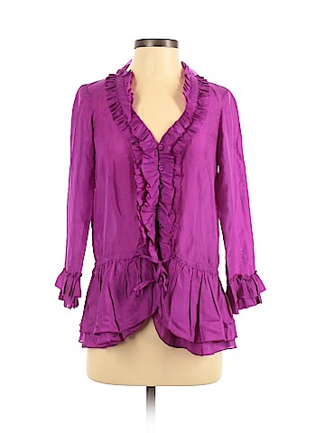 Rebecca Taylor Long Sleeve Silk Top (view 1)