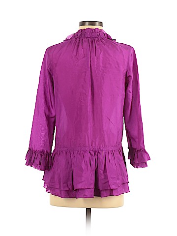 Rebecca Taylor Long Sleeve Silk Top (view 2)