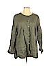 J.jill 100% Linen Green Long Sleeve Blouse Size XL (petite) - photo 1