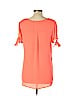 Meraki 100% Polyester Orange Short Sleeve Blouse Size L - photo 2