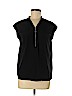 MICHAEL Michael Kors 100% Polyester Black Short Sleeve Blouse Size M (petite) - photo 1