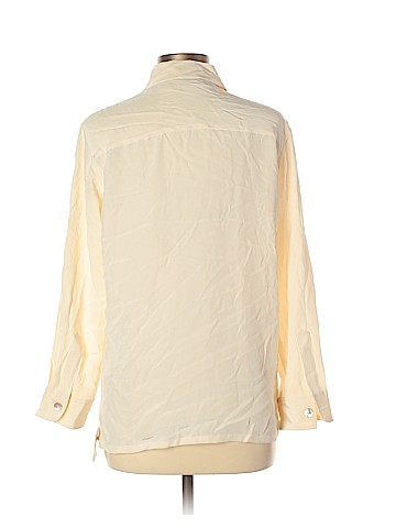 DKNY Long Sleeve Silk Top (view 2)