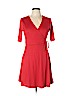 Zara 100% Polyester Red Casual Dress Size L - photo 1