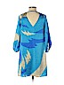 Tibi 100% Silk Blue Casual Dress Size 4 - photo 2