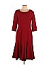 Lafayette 148 New York 100% Virgin Wool Red Casual Dress Size 10 - photo 1