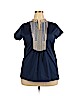Unbranded Blue Short Sleeve Blouse Size XXL - photo 1