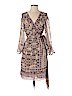 Diane von Furstenberg 100% Silk Tan Casual Dress Size 4 - photo 1