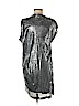 Diane von Furstenberg 100% Silk Silver Cocktail Dress Size 6 - photo 2