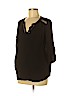Oh Baby By Motherhood 100% Rayon Black 3/4 Sleeve Blouse Size M - photo 1
