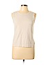 August Silk Ivory Sleeveless Top Size L - photo 1