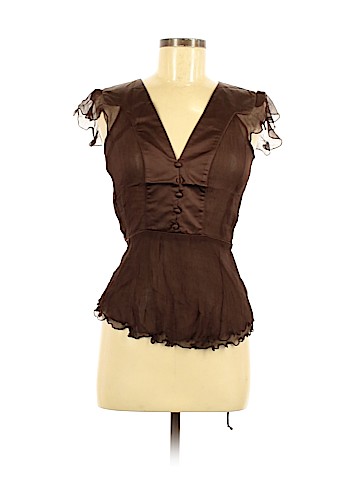 Diane von Furstenberg Short Sleeve Silk Top (view 1)