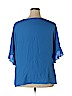 Zac & Rachel 100% Polyester Blue 3/4 Sleeve Blouse Size 2X - photo 2