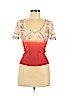 Class Roberto Cavalli Orange Short Sleeve Blouse Size 8 - photo 1