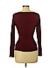 BCBGMAXAZRIA Burgundy Silk Pullover Sweater Size M - photo 2