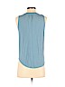 Ann Taylor LOFT 100% Rayon Blue Sleeveless T-Shirt Size S - photo 2