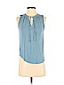 Ann Taylor LOFT 100% Rayon Blue Sleeveless T-Shirt Size S - photo 1