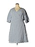 ELOQUII 100% Cotton Blue Casual Dress Size 26 - photo 1