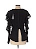 BCBGMAXAZRIA Black Short Sleeve Blouse Size L - photo 2