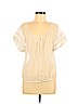 American Eagle Outfitters 100% Polyester Ivory Short Sleeve Blouse Size M - photo 1