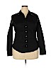 Metro Style Black Long Sleeve Button-Down Shirt Size 18 - photo 1