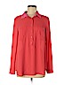 Ann Taylor LOFT 100% Polyester Orange Long Sleeve Blouse Size M - photo 1