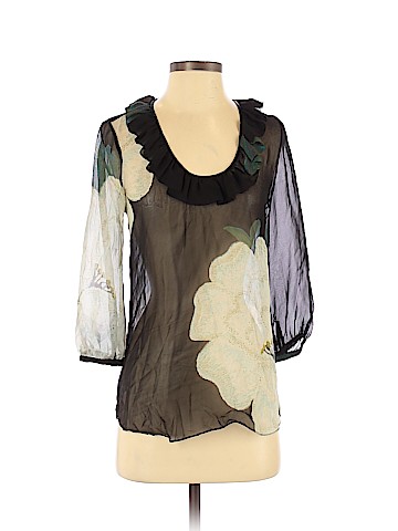 Diane von Furstenberg 3/4 Sleeve Silk Top (view 1)