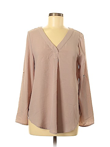 Peach Love Cream California Long Sleeve Blouse (view 1)