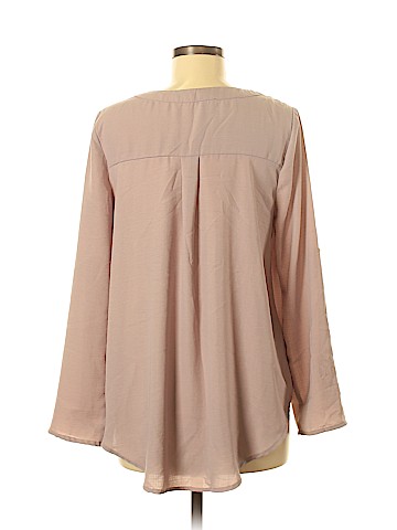 Peach Love Cream California Long Sleeve Blouse (view 2)