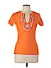 Trina Turk Orange Short Sleeve Top Size L - photo 1