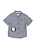 Cat & Jack 100% Cotton Blue Short Sleeve Button-Down Shirt Size 4T - photo 1