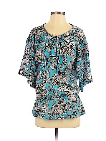 Trina Turk Short Sleeve Silk Top (view 1)