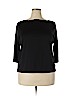 Talbots 100% Cotton Black 3/4 Sleeve Top Size 3X (petite) - photo 1