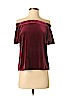 White House Black Market Burgundy Short Sleeve Top Size S - photo 1