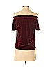 White House Black Market Burgundy Short Sleeve Top Size S - photo 2