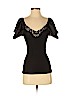 Assorted Brands 100% Silk Black Short Sleeve Silk Top Size 3 - photo 1