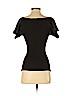 Assorted Brands 100% Silk Black Short Sleeve Silk Top Size 3 - photo 2