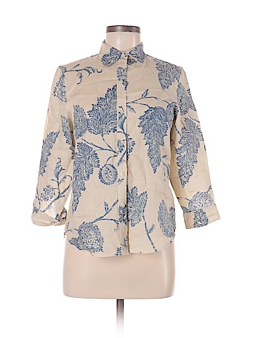 Lauren by Ralph Lauren 3/4 Sleeve Button-Down Shirt (view 1)