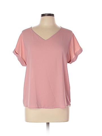 Pink Rose Short Sleeve Blouse (view 1)