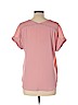 Pink Rose 100% Polyester Pink Short Sleeve Blouse Size L - photo 2