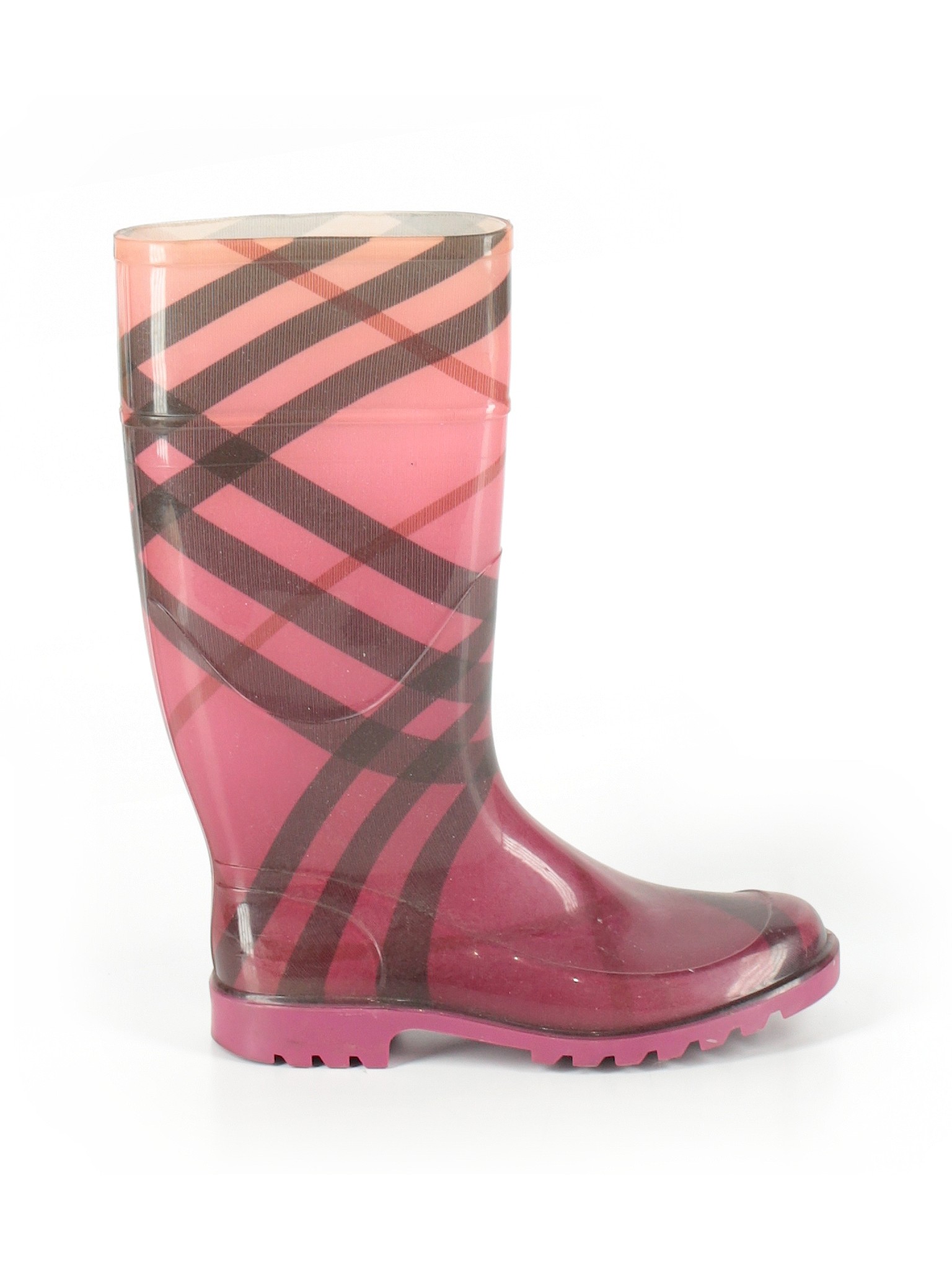 pink burberry rain boots