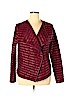 The Limited 100% Polyurethane Burgundy Faux Leather Jacket Size XL - photo 1