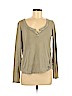 Free People 100% Cotton Green Long Sleeve T-Shirt Size M - photo 1