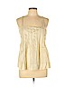Diane von Furstenberg 100% Cotton Tan Sleeveless Blouse Size 10 - photo 1