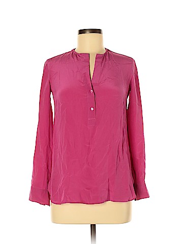 Vince. Long Sleeve Silk Top (view 1)