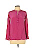 Vince. 100% Silk Pink Long Sleeve Silk Top Size 2 - photo 1