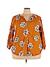 Old Navy 100% Cotton Orange 3/4 Sleeve Blouse Size XXL - photo 1