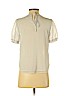 Ann Taylor LOFT 100% Polyester Ivory Short Sleeve Blouse Size XXS (petite) - photo 2