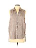 J.jill Tan Sleeveless Button-Down Shirt Size M (petite) - photo 1