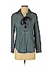 Saks Fifth Avenue 100% Lyocell Blue Long Sleeve Blouse Size XS - photo 1
