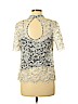 Trina Turk White Short Sleeve Blouse Size M - photo 2